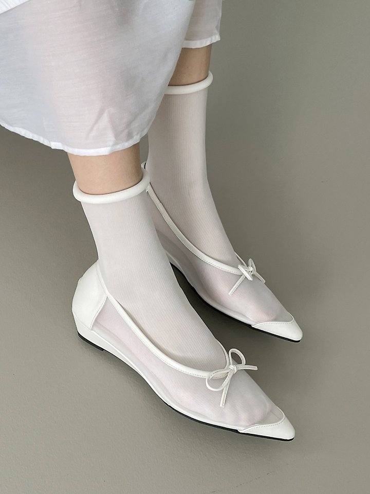 Mesh Pointed Toe Flats (3 colors)