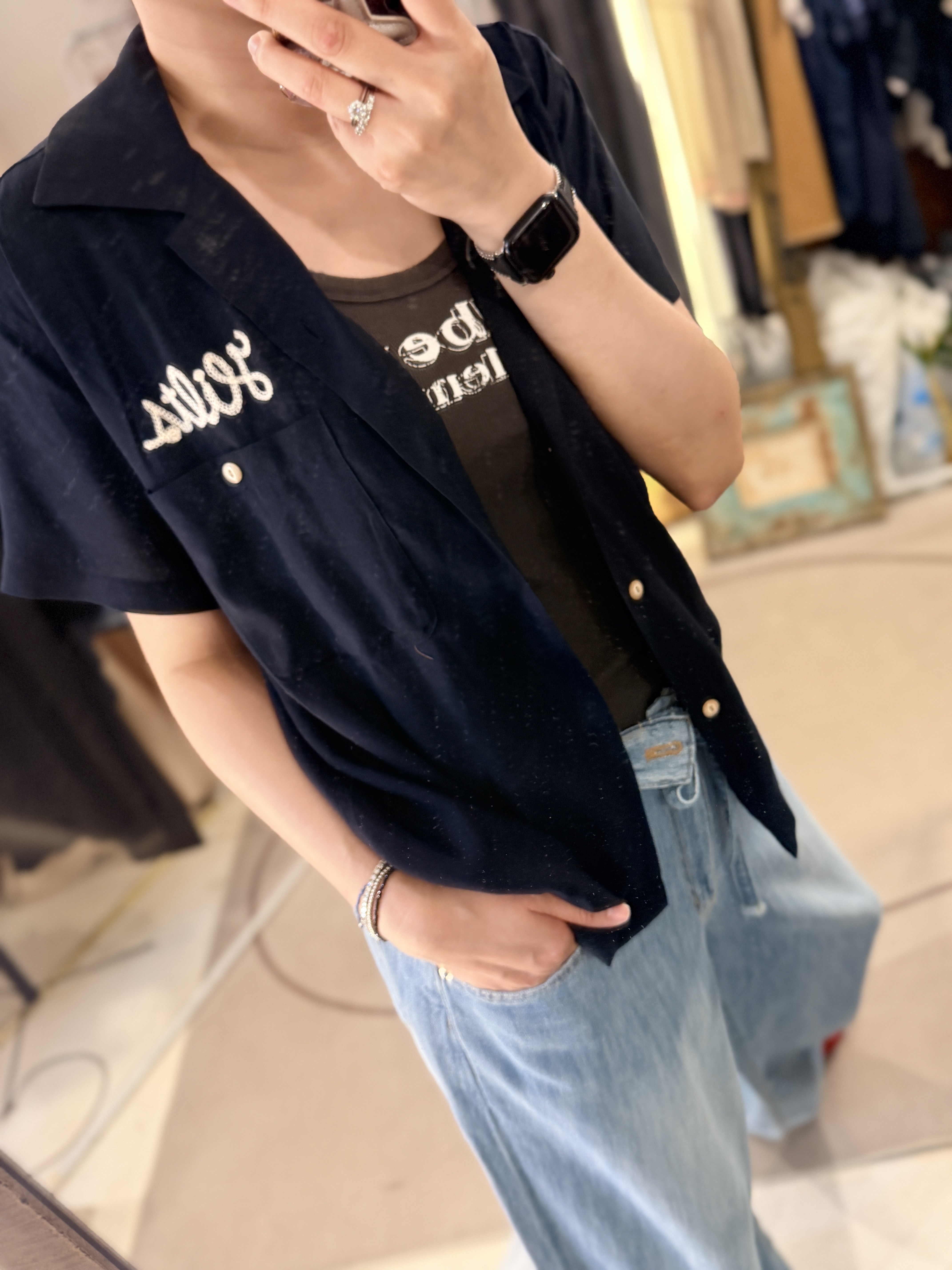 Linen embroidered shirt