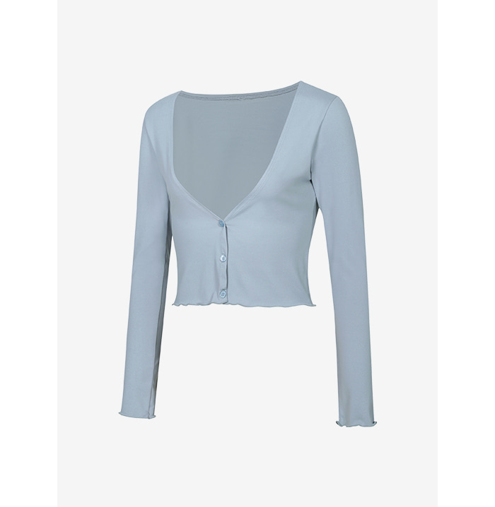 初春Deep V 開胸Cardigan 預購_Basic V-neck cropped cardigan by Grandeline