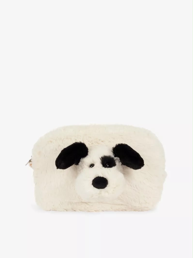 Jellycat Rufferty Puppy Pouch 13cm 黑白小狗化妝袋