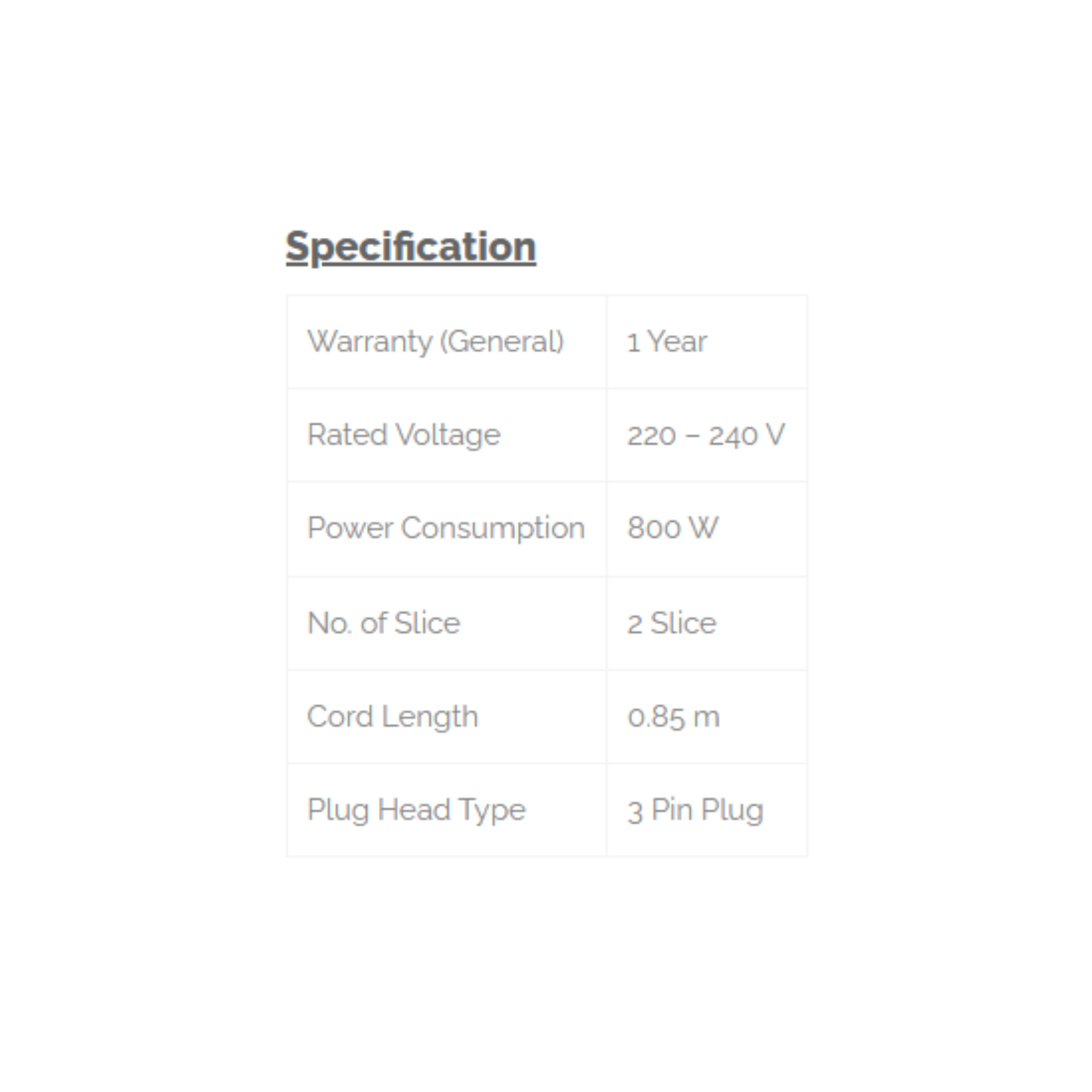Phison 800W Sandwich Maker PSM-1650A