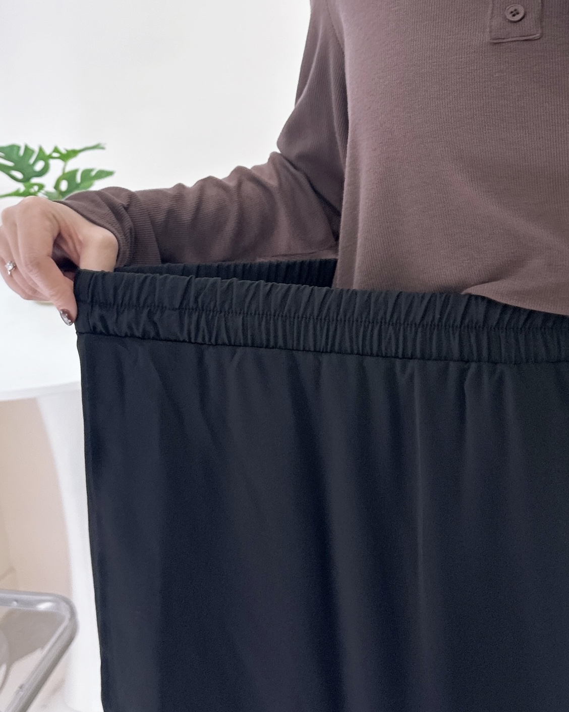 舒服薄身拼雪紡裙褲 3色