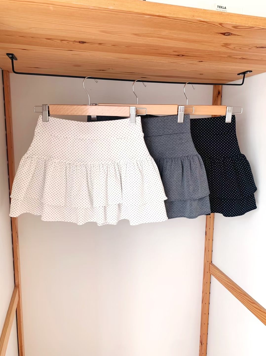 韓國波點兩層蛋糕裙