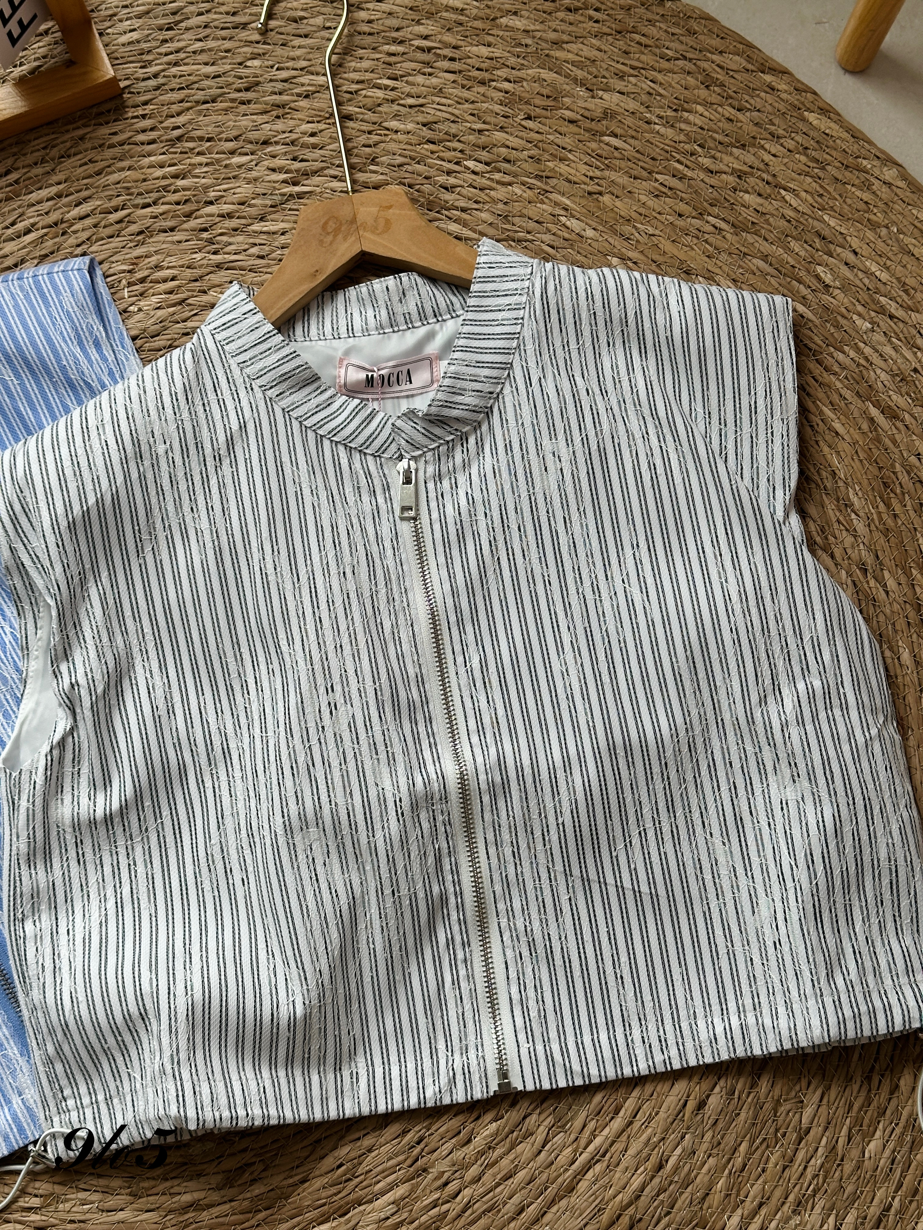 T3957 Cape Sleeve Stripe Top - 3 Colors