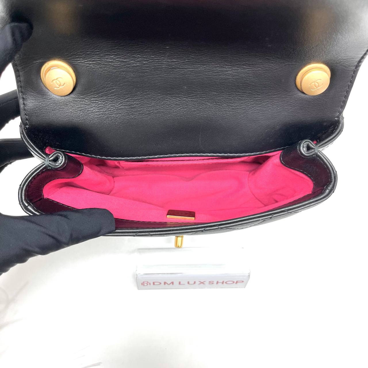 Chanel 22S Black Calfskin Flap Bag GHW (Microchip)