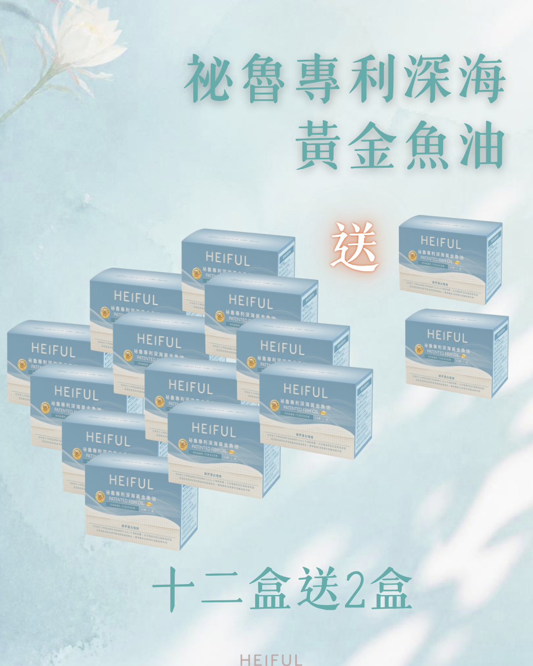 【2026療癒月補貨續場】祕魯專利深海黃金魚油(60粒/盒）｛十二盒送2盒｝｜HEIFUL 