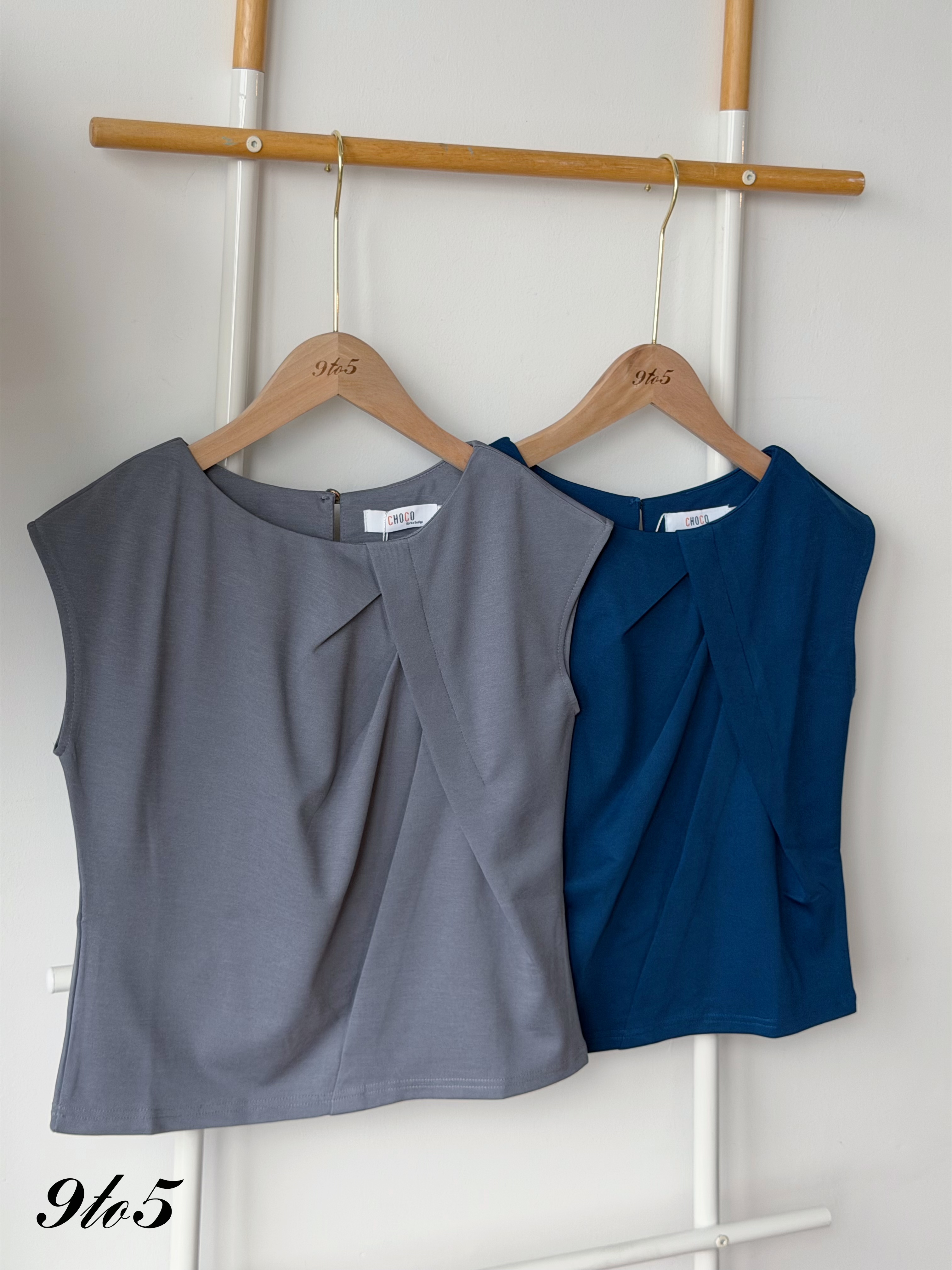 T4485 Cape Sleeve Ruched Top - 3 Colors 