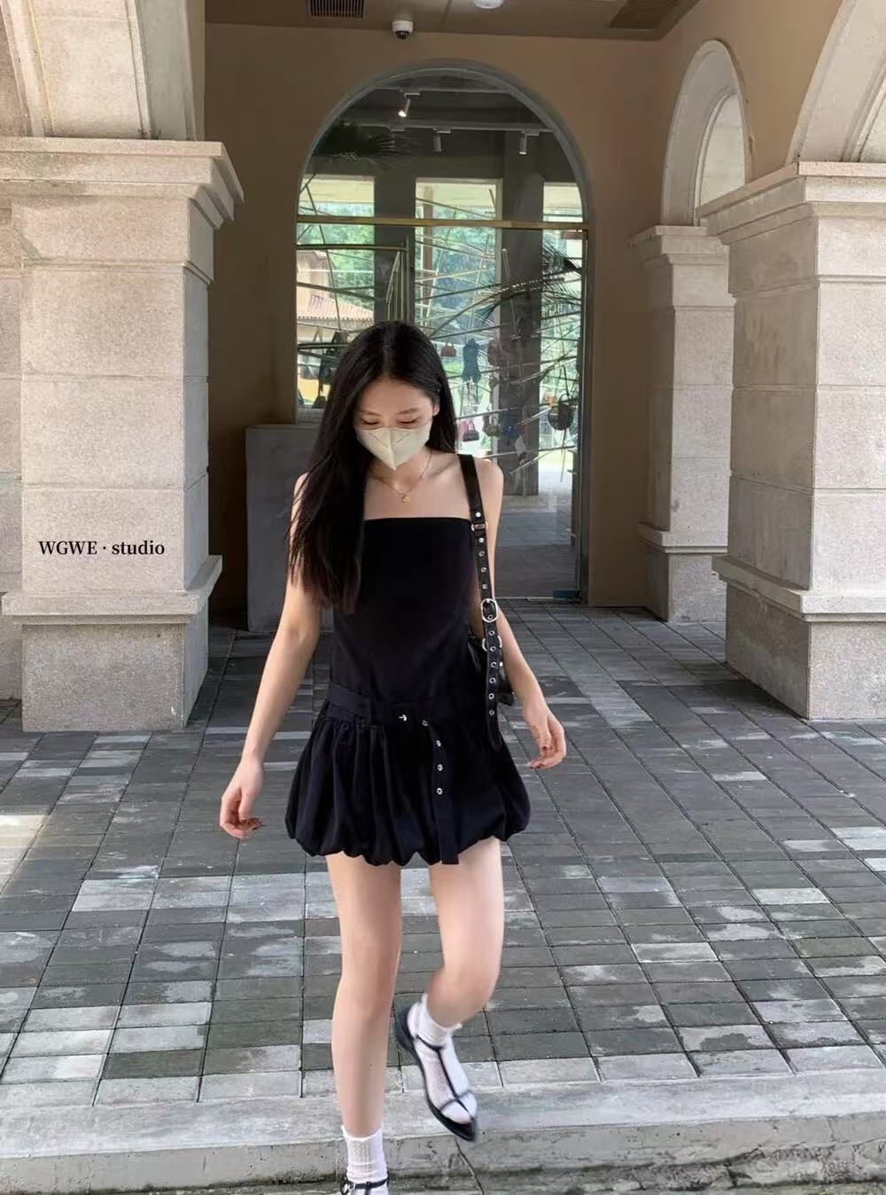 DR362法式吊带连衣裙