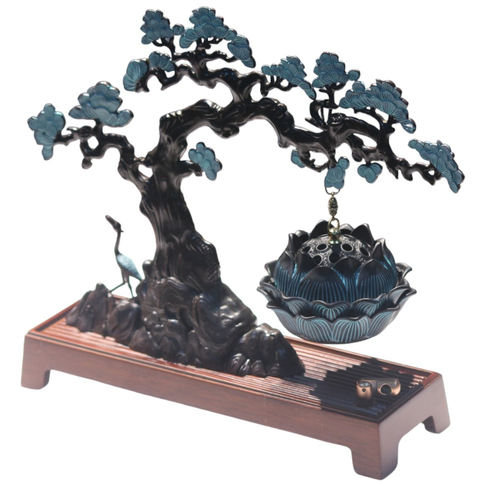 小松樹蓮花香爐