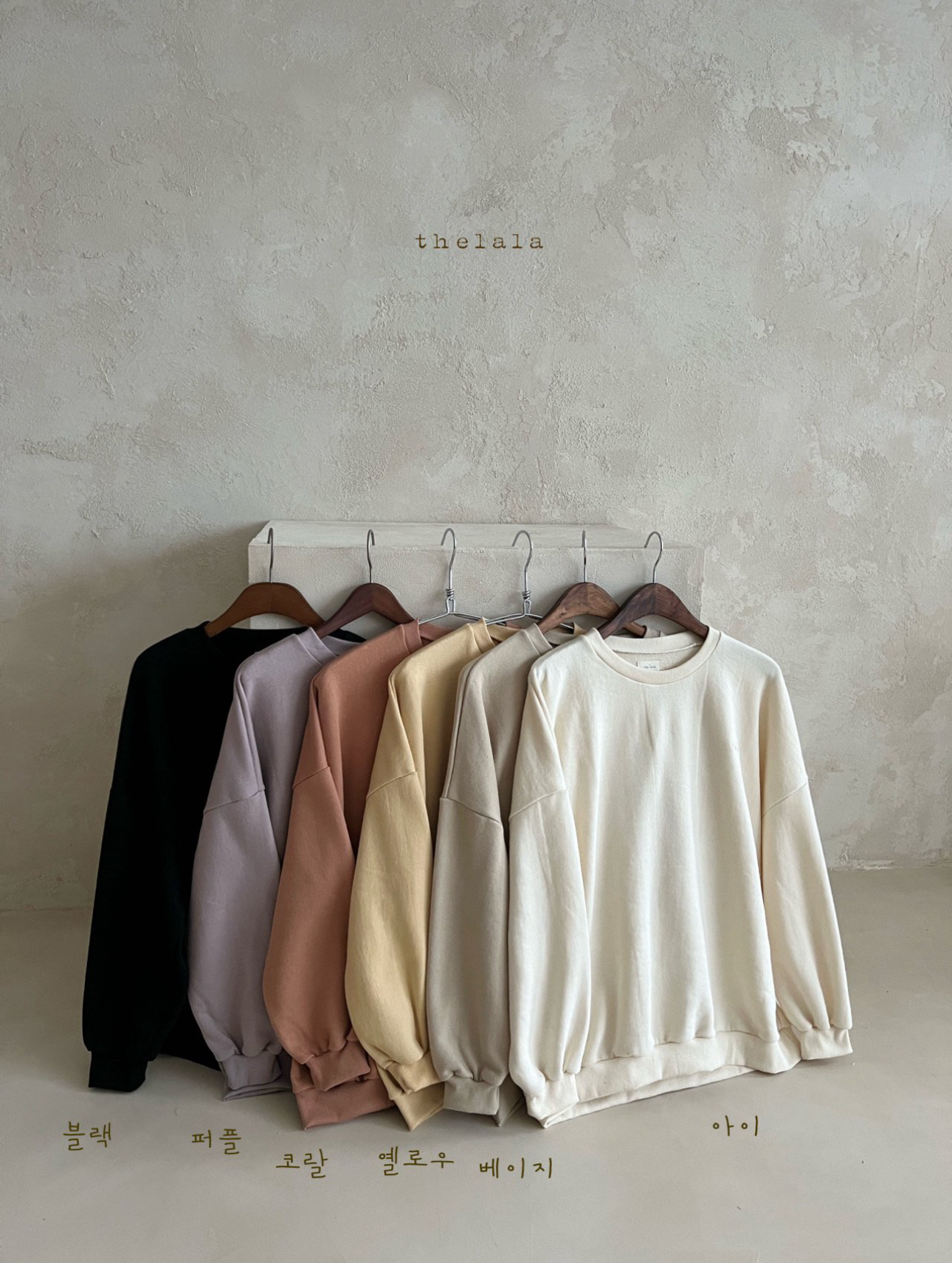 🌸預訂 韓國直送🌸🇰🇷THELALA六色親子款標誌刺繡衛衣