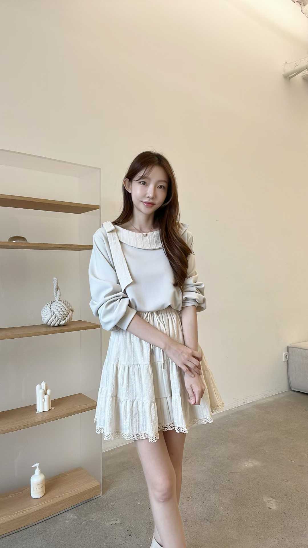 FV14_04 百搭全橡筋蛋糕裙 (3色)