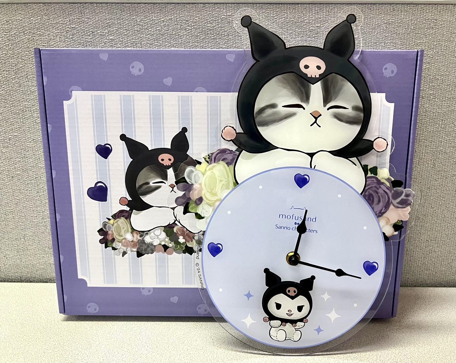 🇹🇼台灣直送🇹🇼Kuromi x Mofusand限定 靜音掛牆鐘