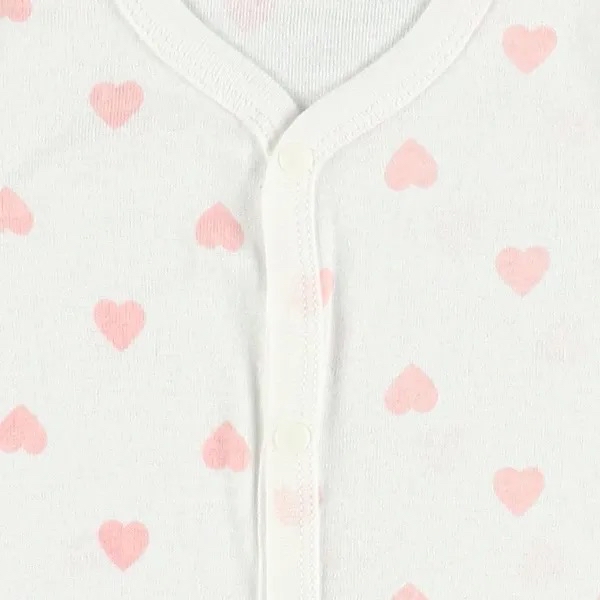 🇯🇵預訂 日本直送🇯🇵心心滿印前開式純棉短袖包屁衣三件套