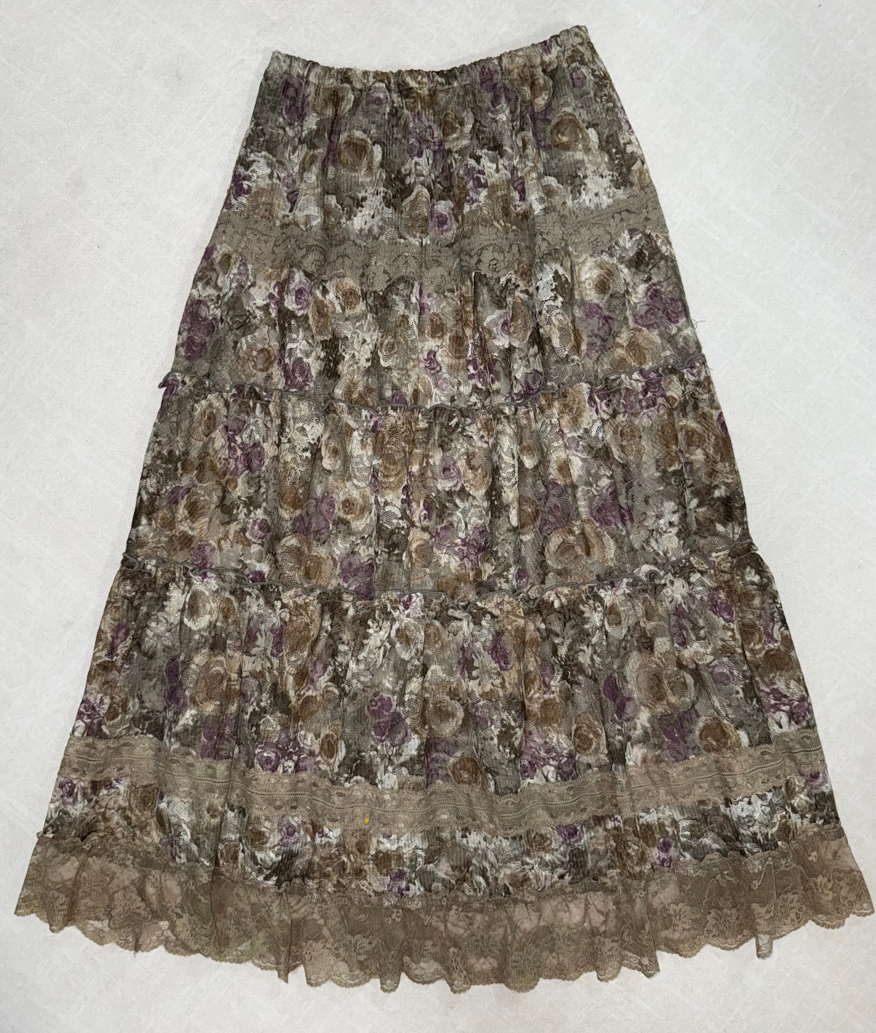 Floral Tiered Maxi Skirt