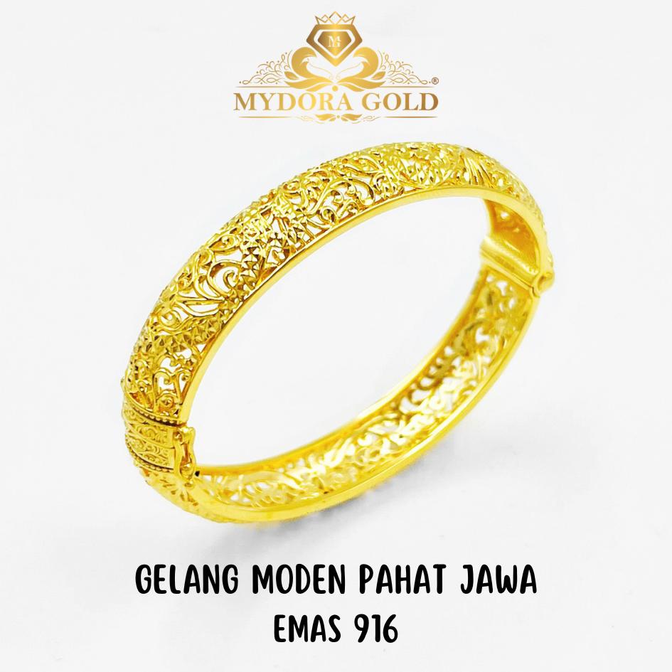 MYDORA Gelang Moden Pahat Jawa l EMAS 916/22K