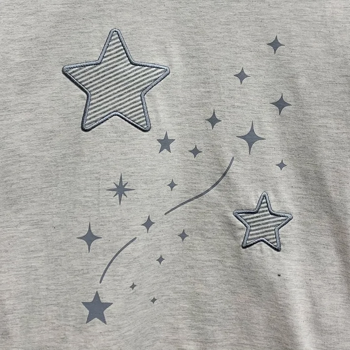 Star Graphic Layered Long Sleeve Tee
