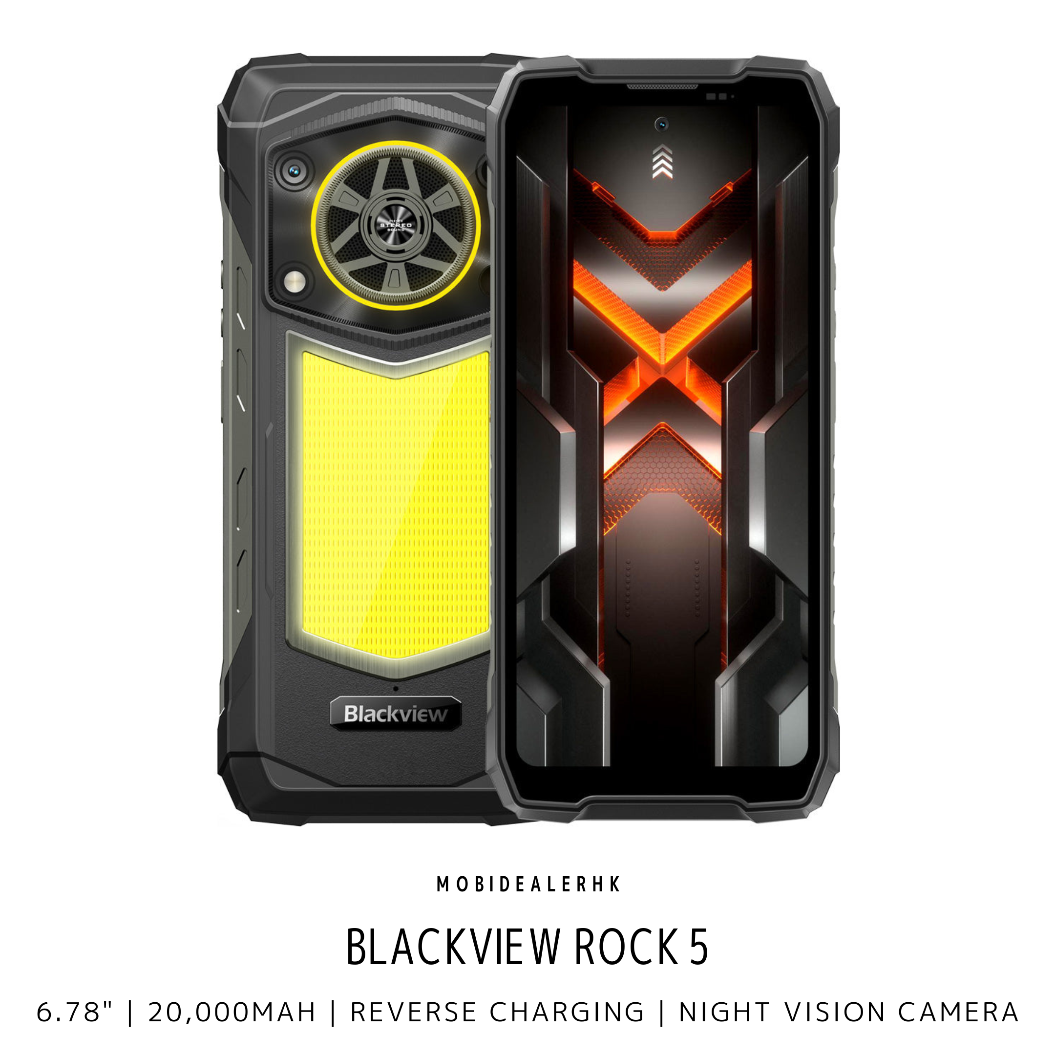 Blackview Rock 5 | 4G | 三防手機 | 露營燈 | NFC | 6/12+256Gb | 6.78" | 20,000mAh