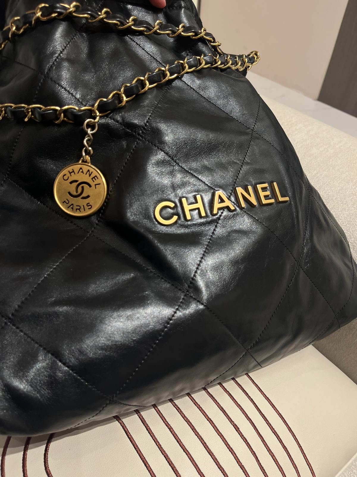 Chanel 22 medium As3261 calfskin 黑色牛皮金鏈 100%Authentic, 98%new ✅專門店收據✅晶片✅Dust bag✅Box