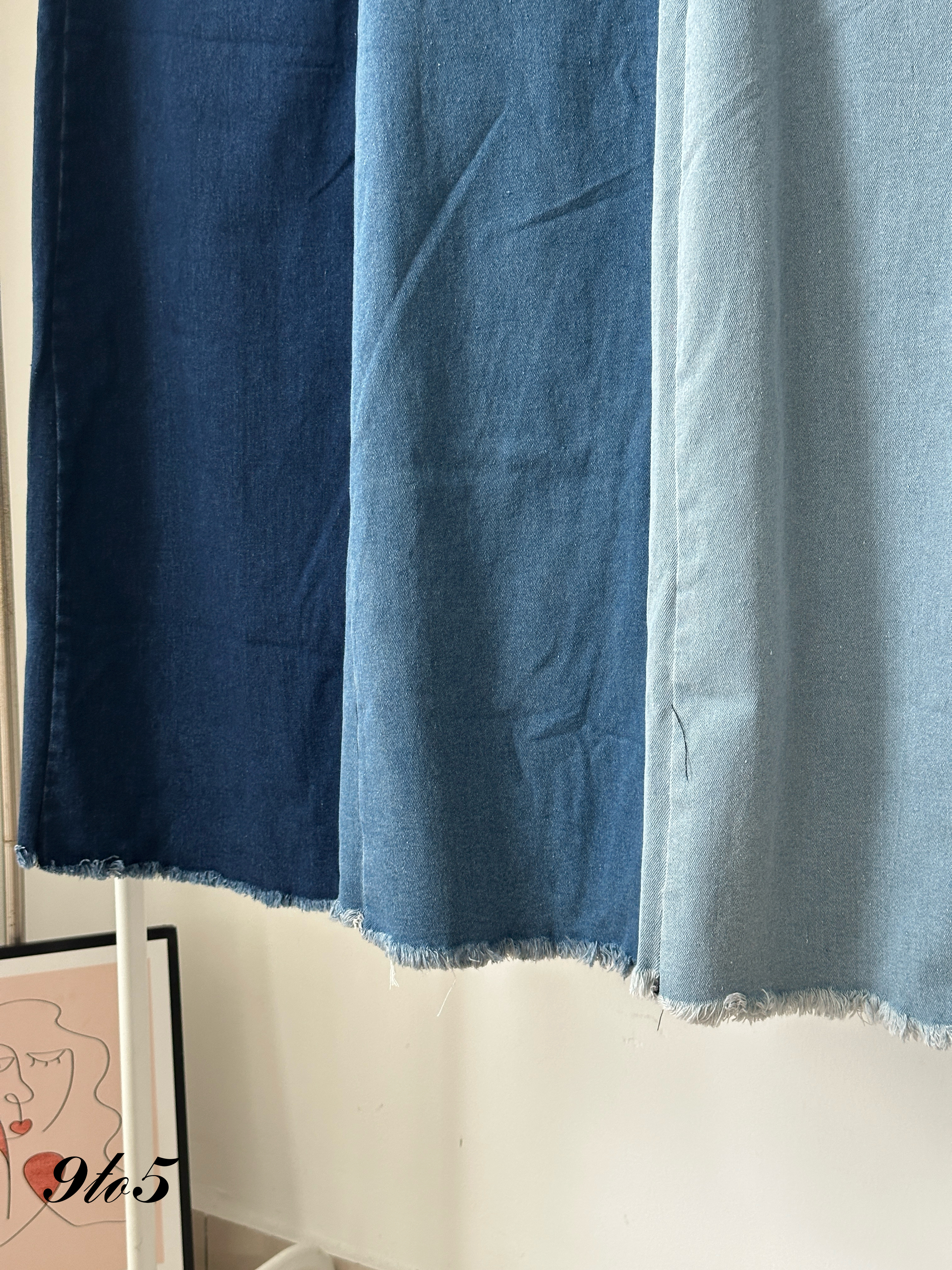 S1815 Denim Splited Skirt - 3 Colors 