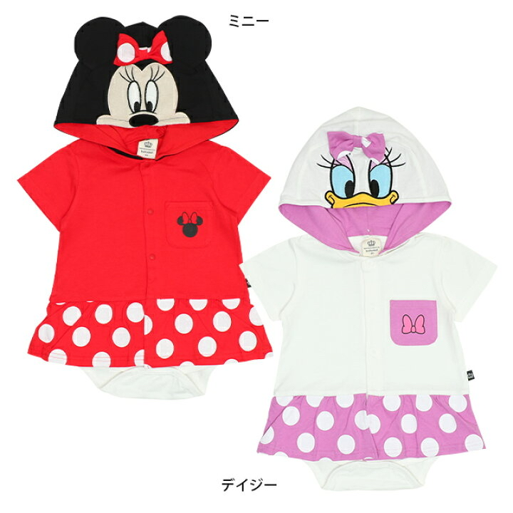 🇯🇵預訂 日本直送🇯🇵Babydoll x Disney兩色人物造型連帽短袖包屁裙