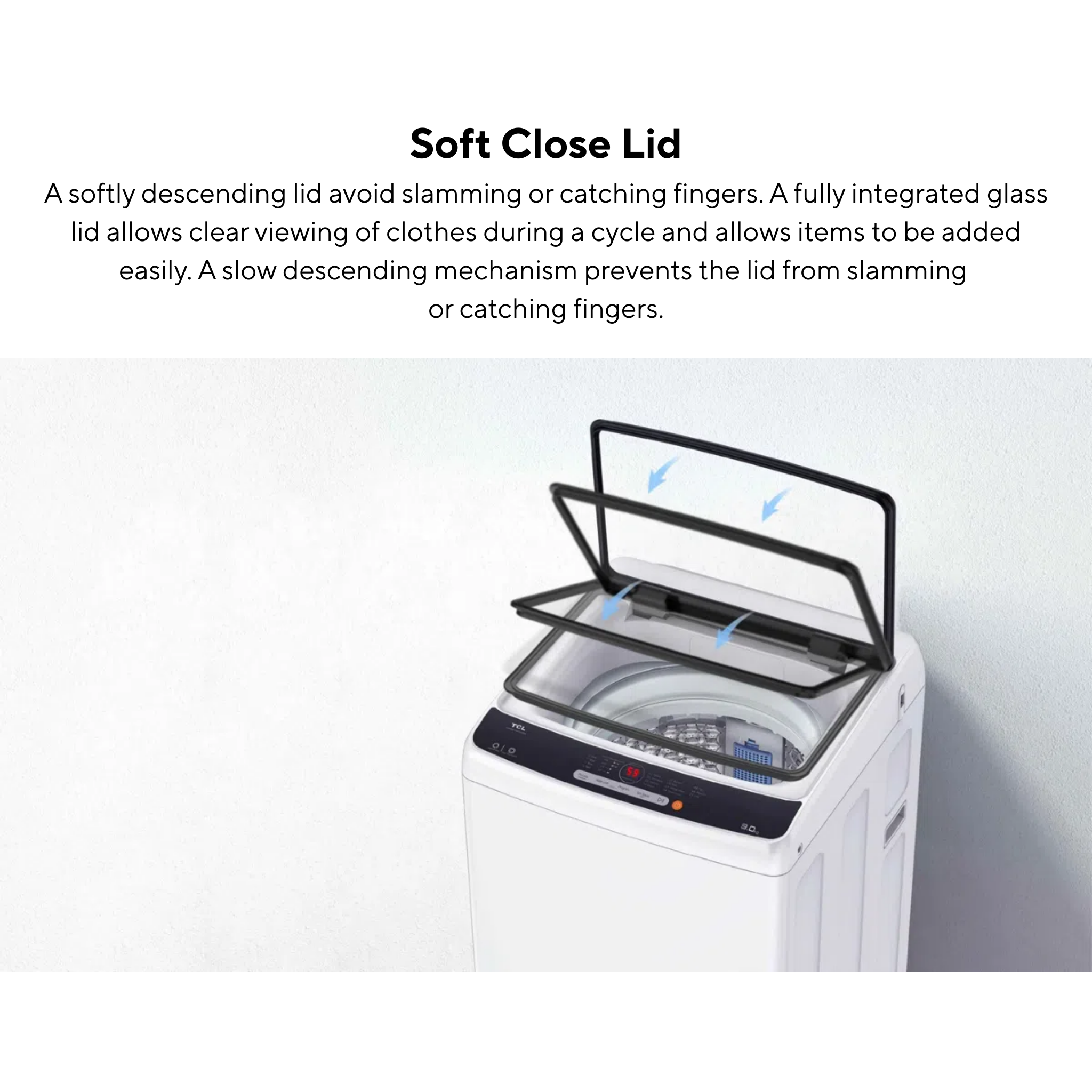 TCL 18kg Direct Drive Top Load Washing Machine (TWA180-P31DG)