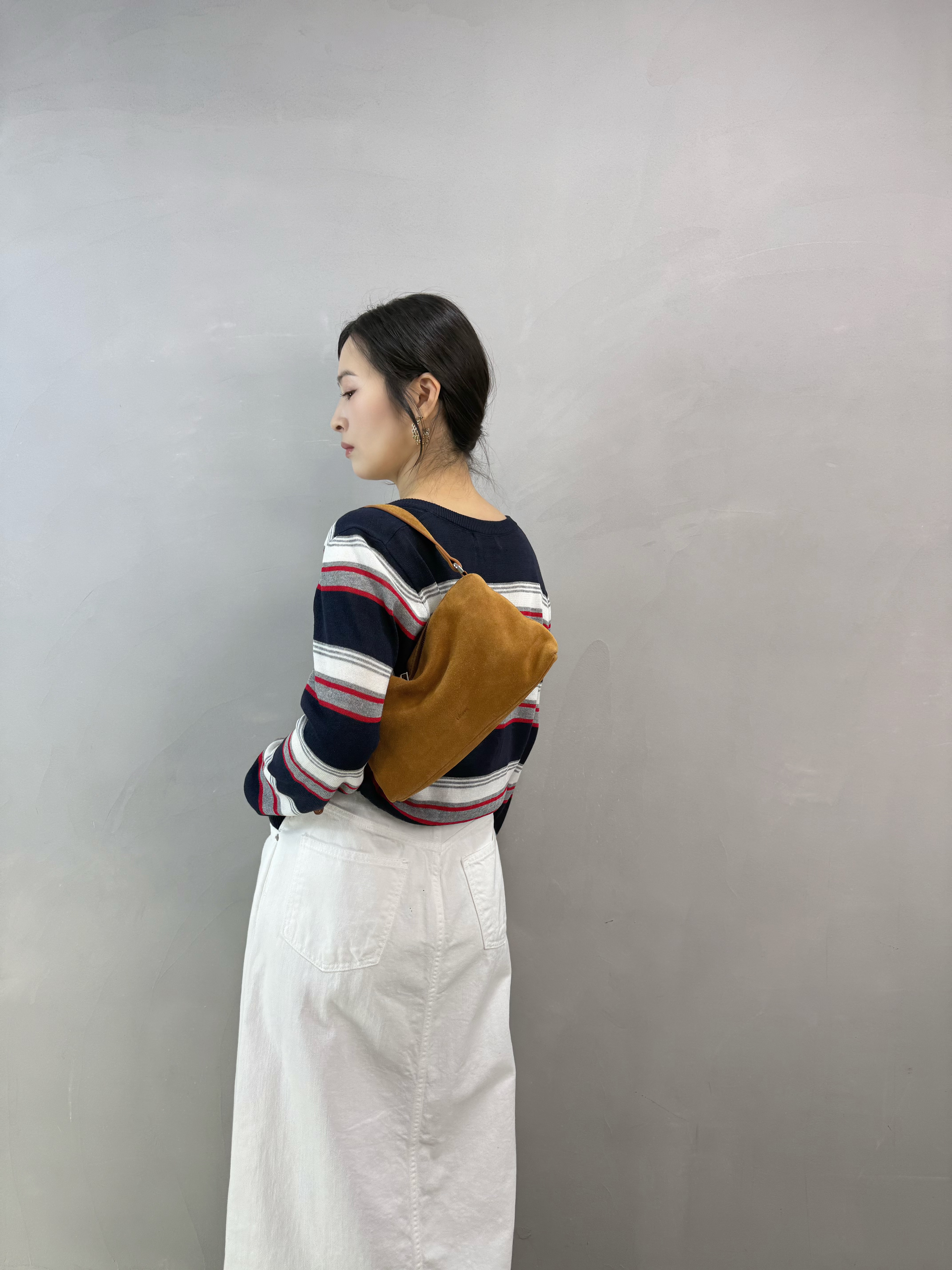 E11 拼色橫間線外套
