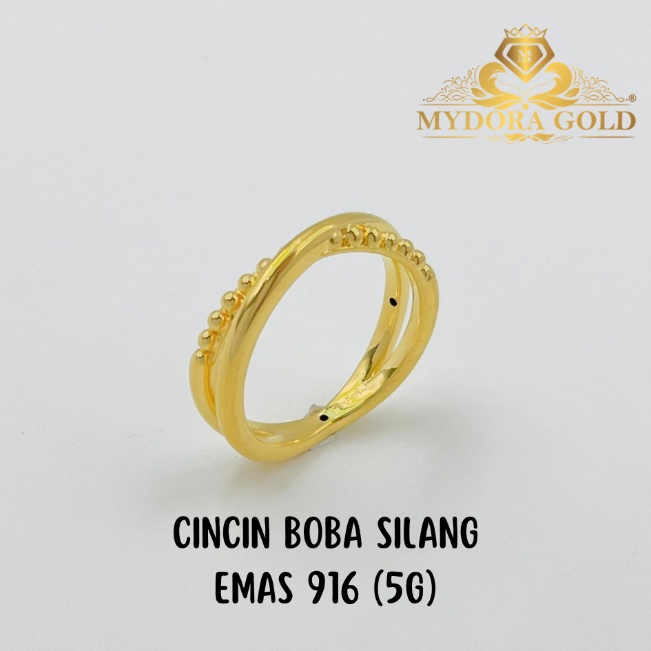 MYDORA Cincin Boba Silang (5G) l EMAS 916/22K
