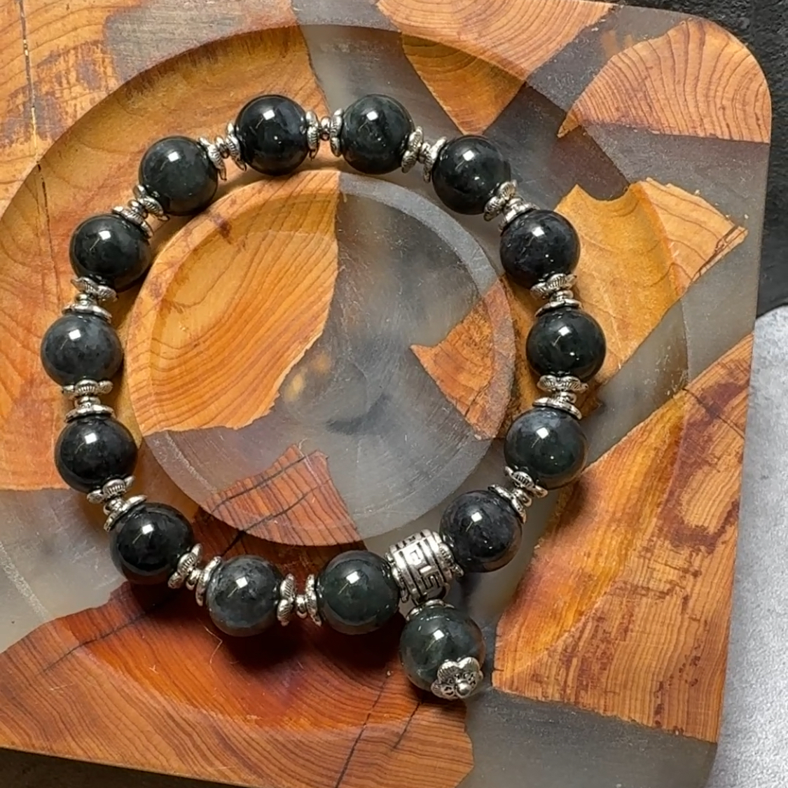 設計款烏雞手串9mm