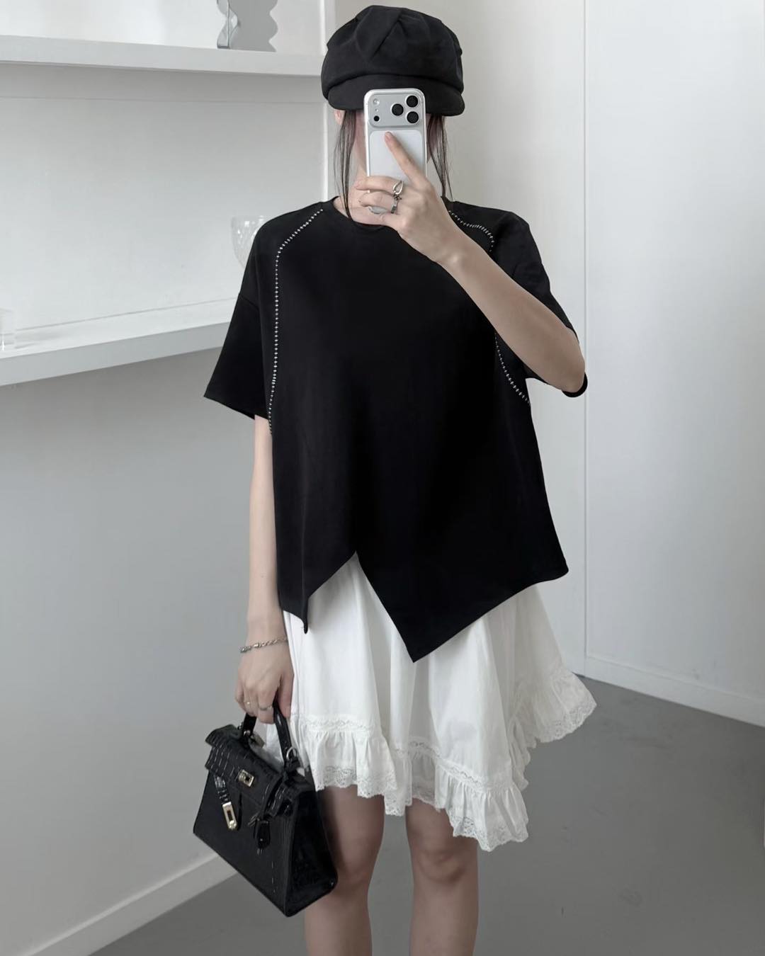 明線不規則剪裁Top