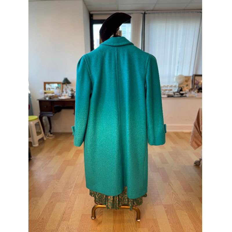 **Vintage 1980s Julian Turquoise Winter Blazer 70% Wool / 25% Nylon (MT2158 )
