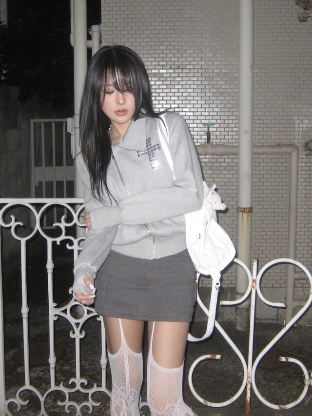 Wool Blend Cargo Mini Skort