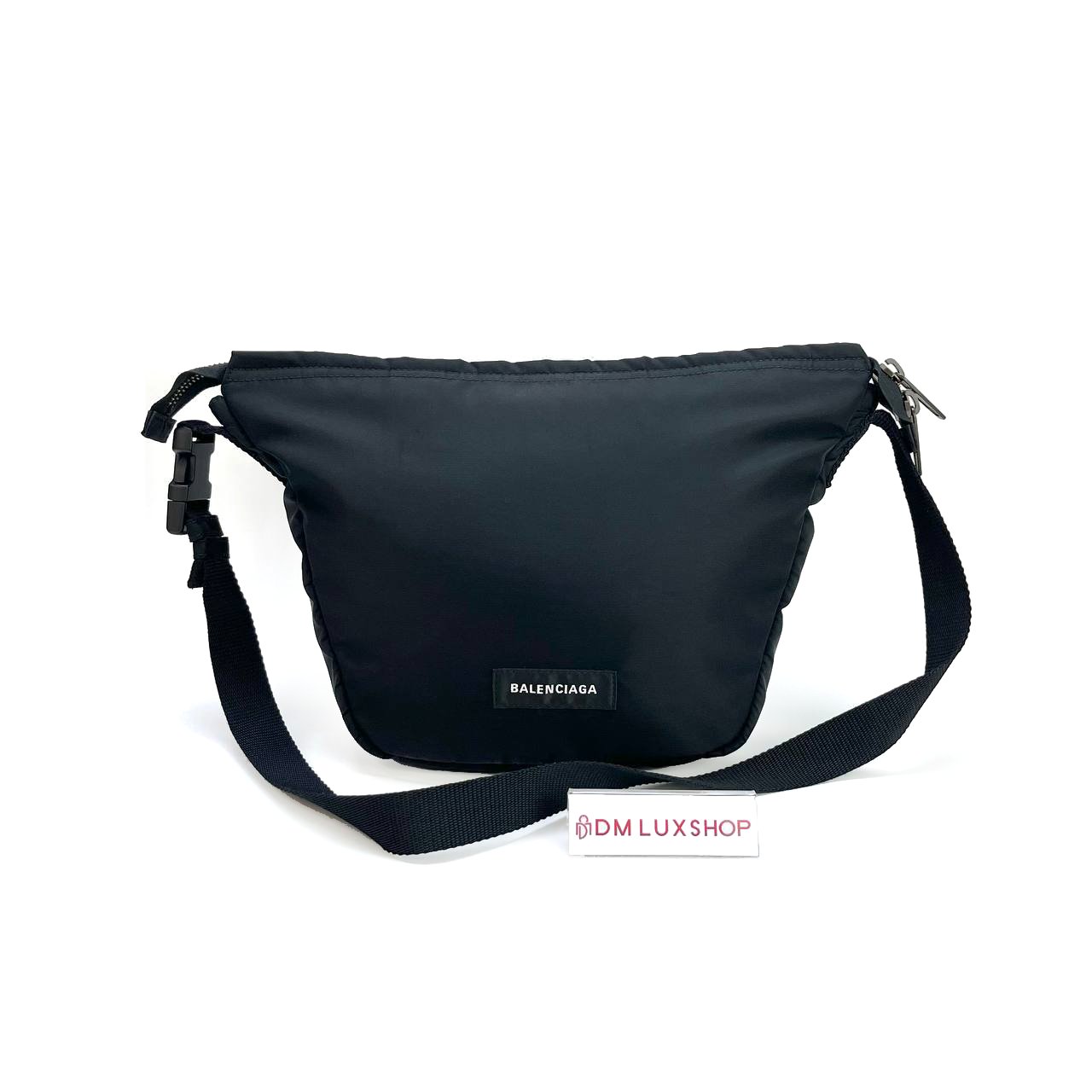 Balenciaga Black Nylon Oversize Sling Bag