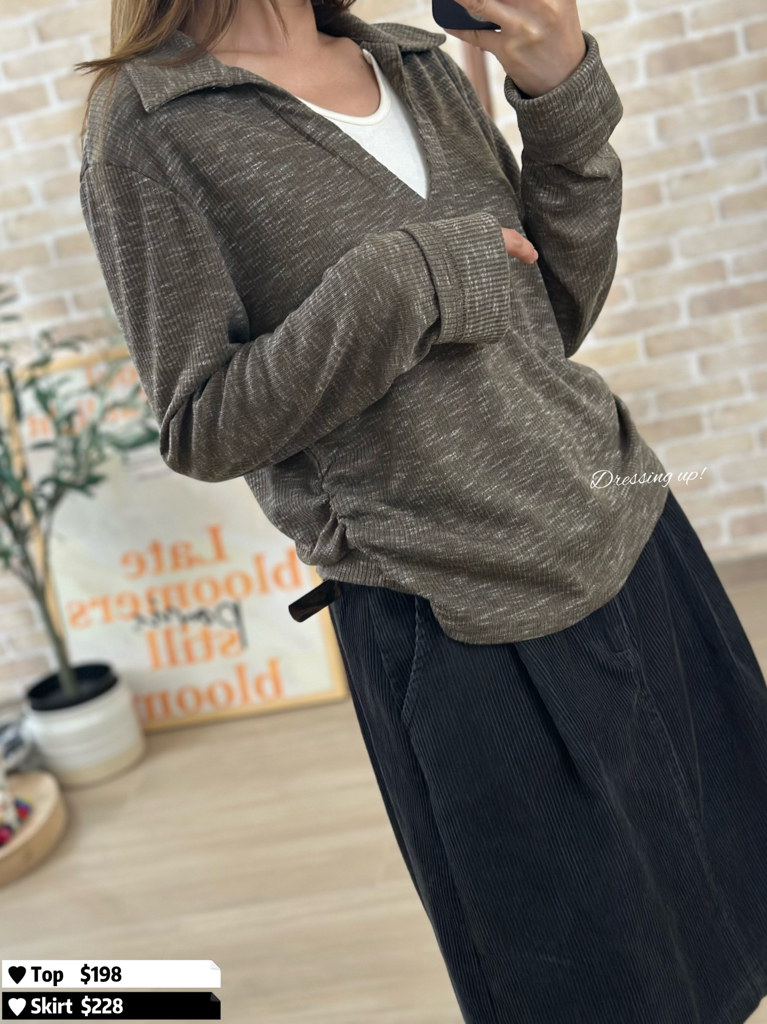  懶人假兩件｜小企領上衣