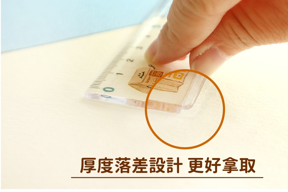哩哩扣扣15cm塑膠尺-吐司  SR-90A