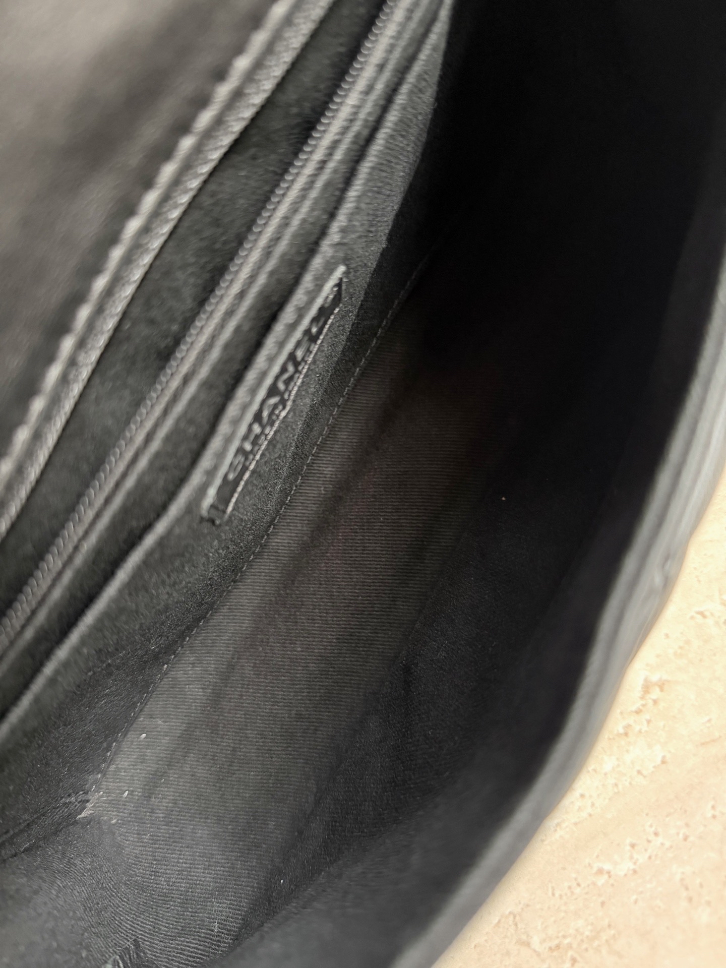 【預訂貨品】Chanel黑銀羊皮愛丁堡腋下包