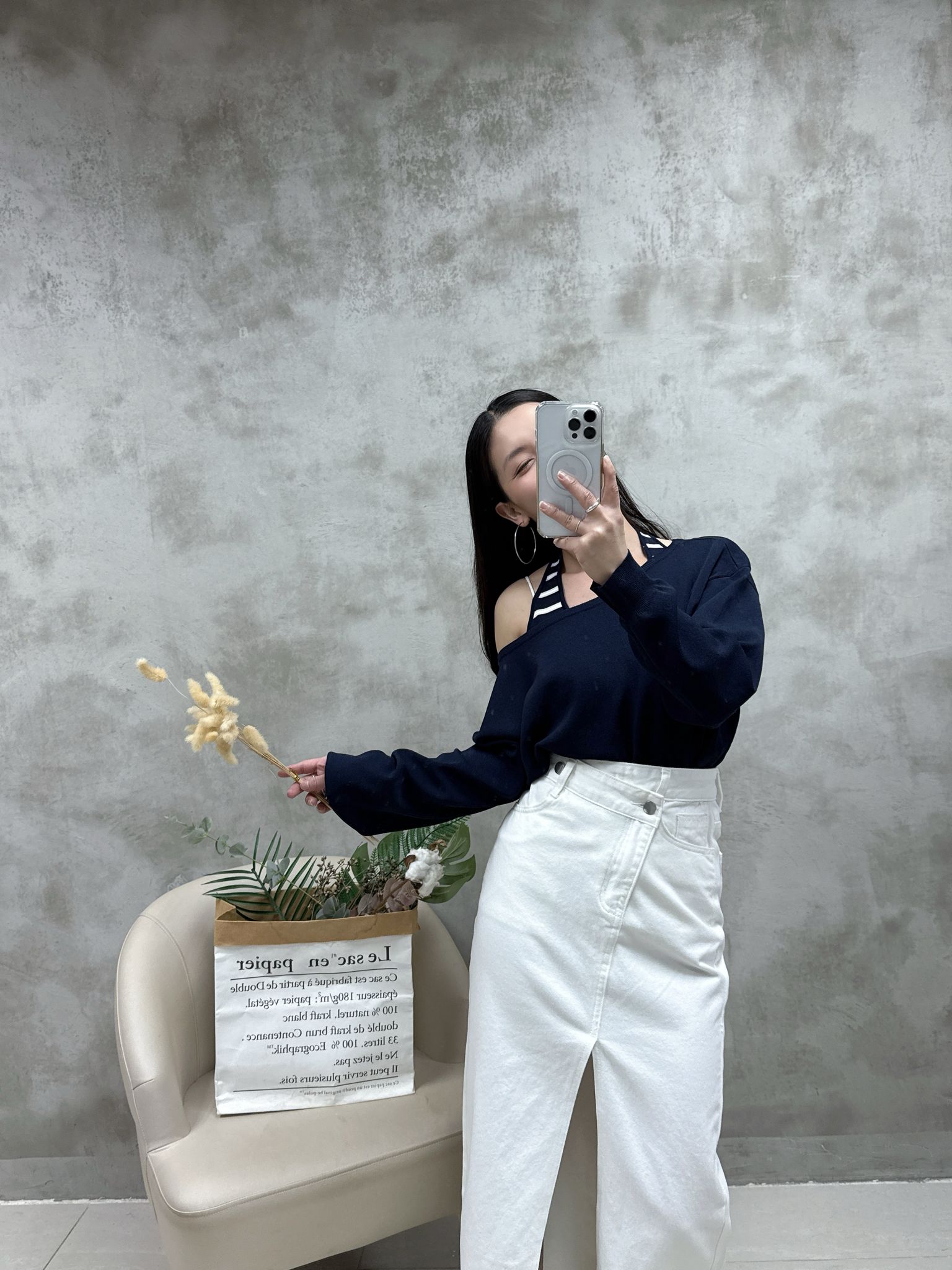 横間背心+露膊Top