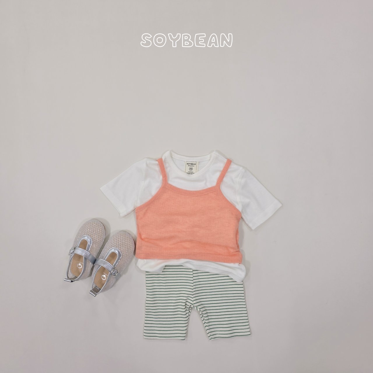 Soybean | Stripe Leggings(Yellow/Mint/Pink 110-120)