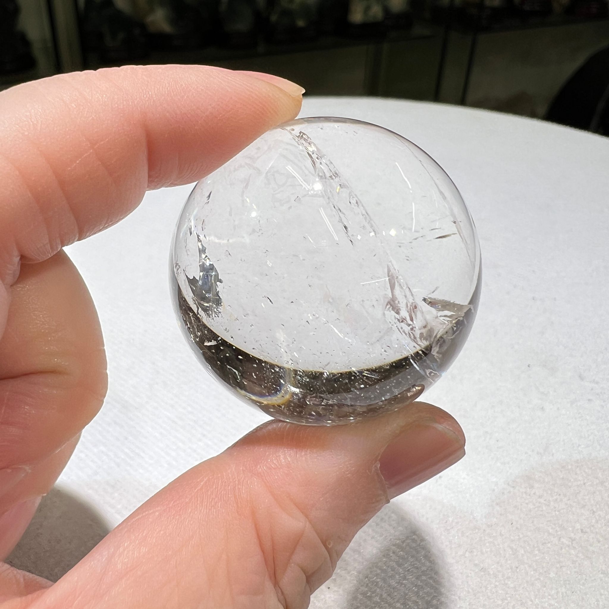 白水晶球 3.6 cm+/- (不連座) #CA0042