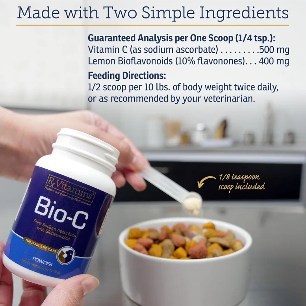 美國 Rx Vitamins Bio-C 貓狗通用維生素C保健粉 4oz (113g)