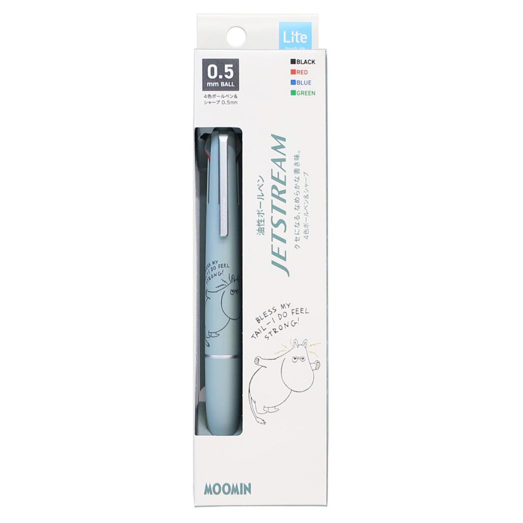 現貨｜Moomin 姆明 日本製 uni Jetstream Lite Touch Ink 4&1 多功能 5用筆 0.5mm 4色原子筆 + 0.5mm 鉛芯筆 (308082)