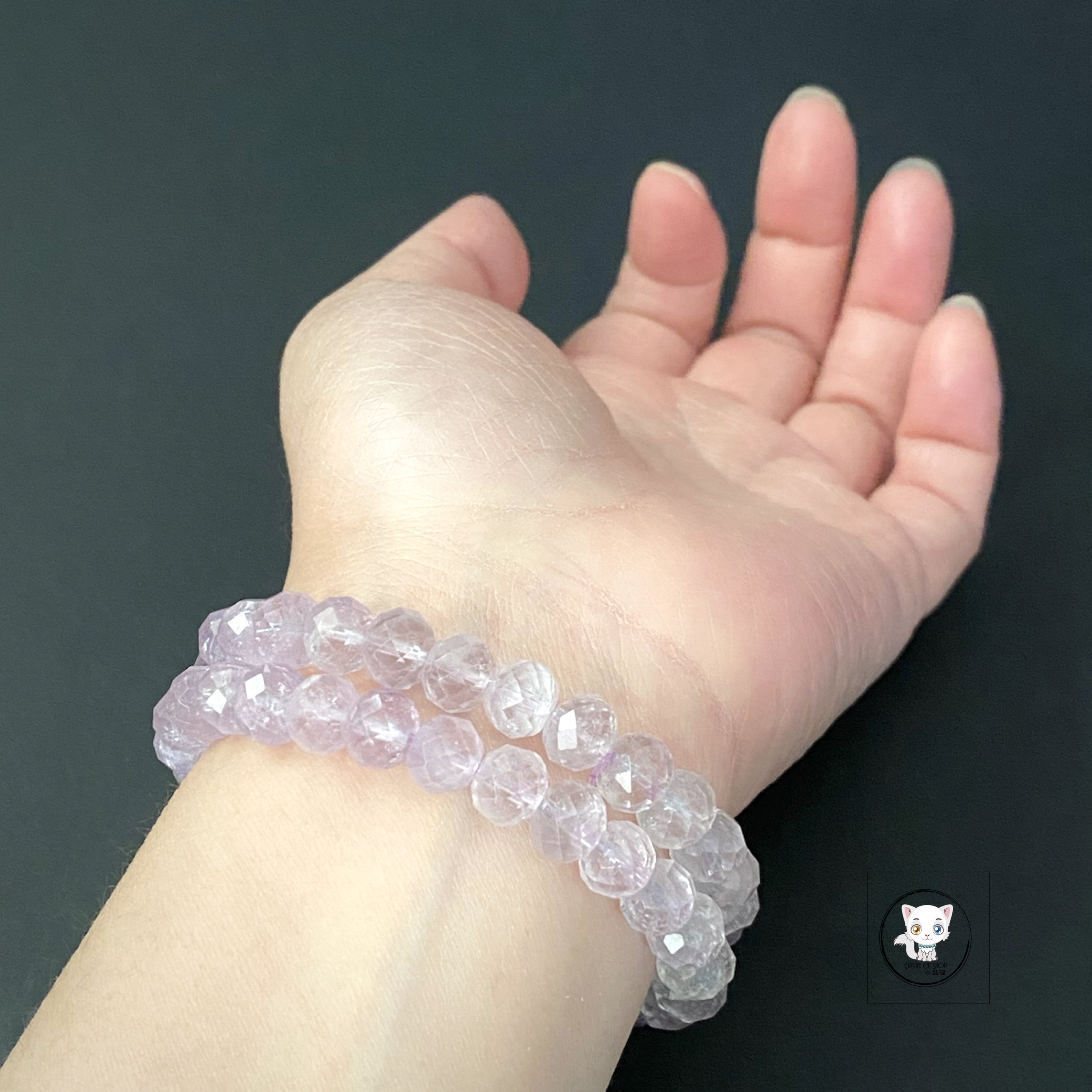 紫水晶切面漸變色手鏈 8.5mm