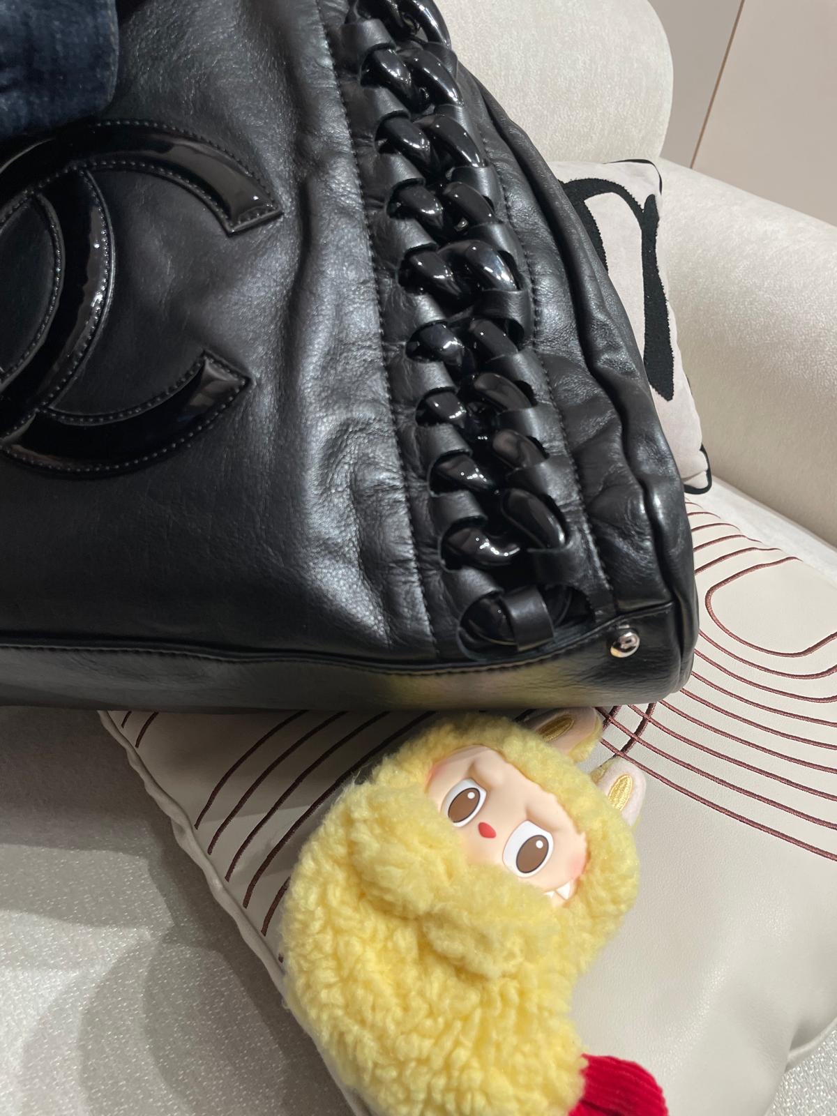 Chanel CC Logo Chain Shoulder Bag So Black 100%Authentic, 95%New ✅11貼✅Dust bag