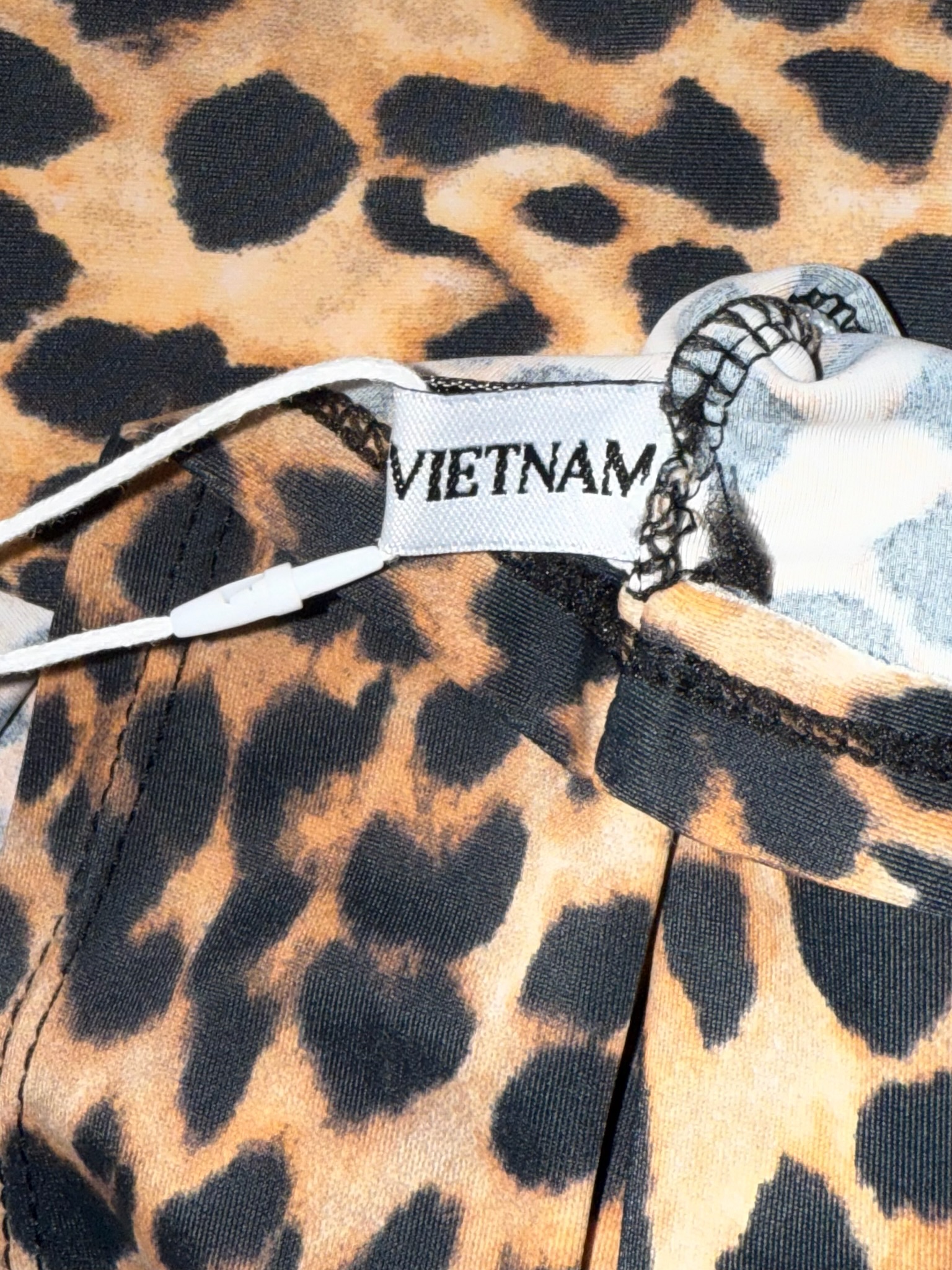 Cheetah Print Ruched Tube Top with Skinny Scarf