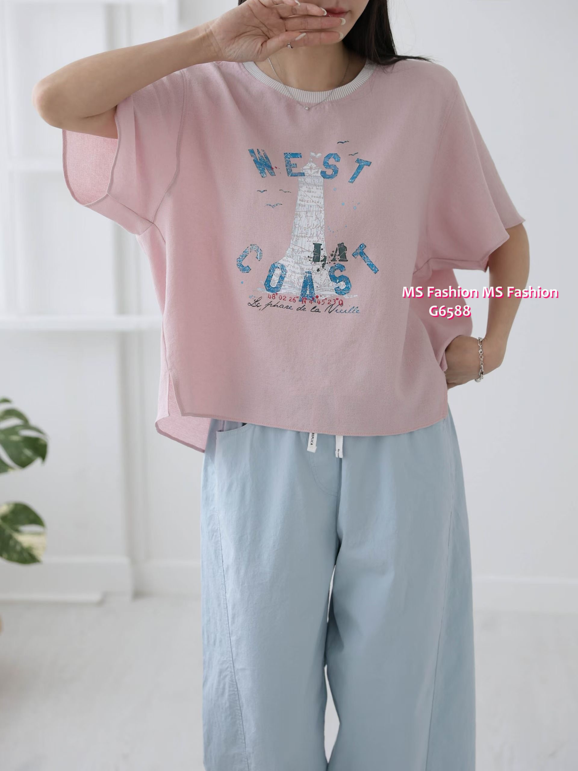 G6588 靚print top