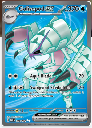 Pokemon TCG Card Game -GOLISOPOD EX-221/182-GOLISOPOD EX