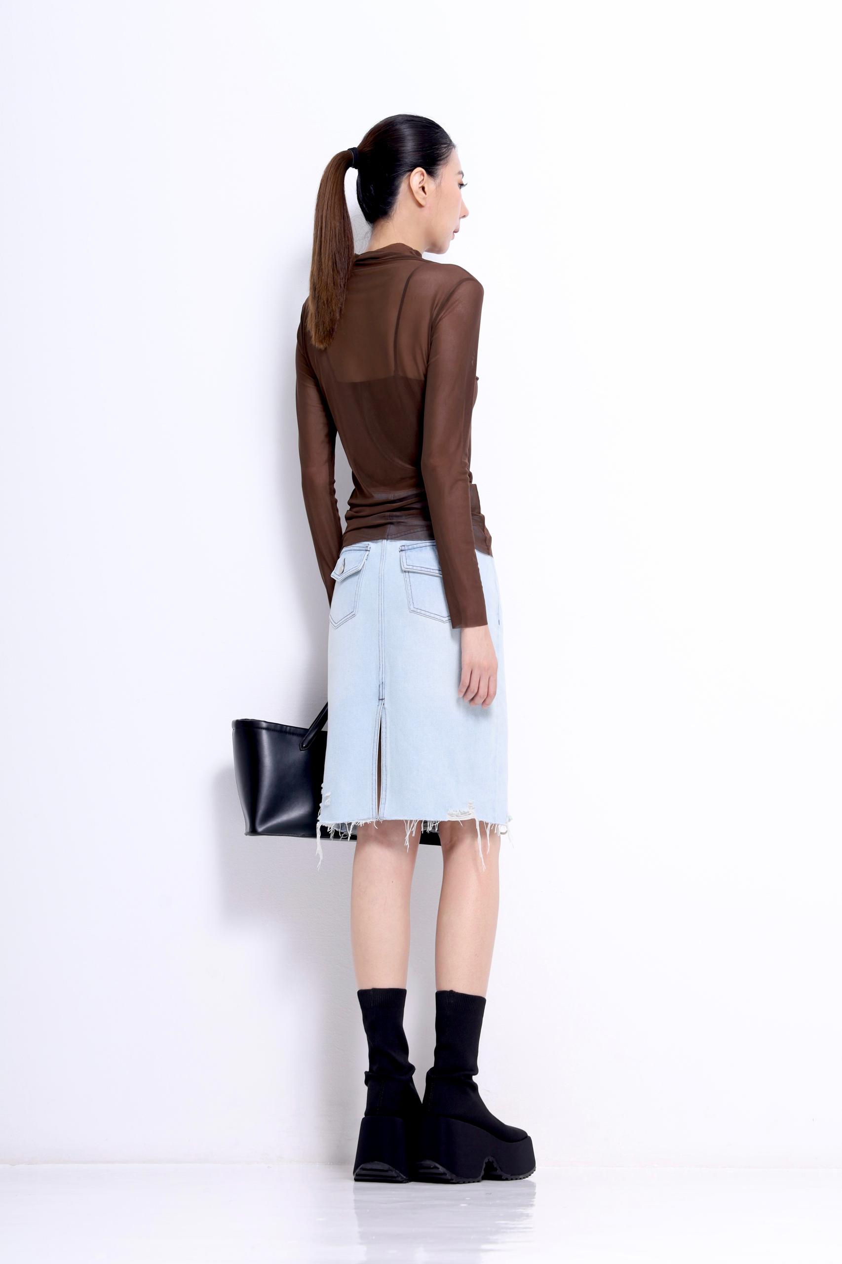 CB2737 SOFT HIGH NECK L/SLLV TOP