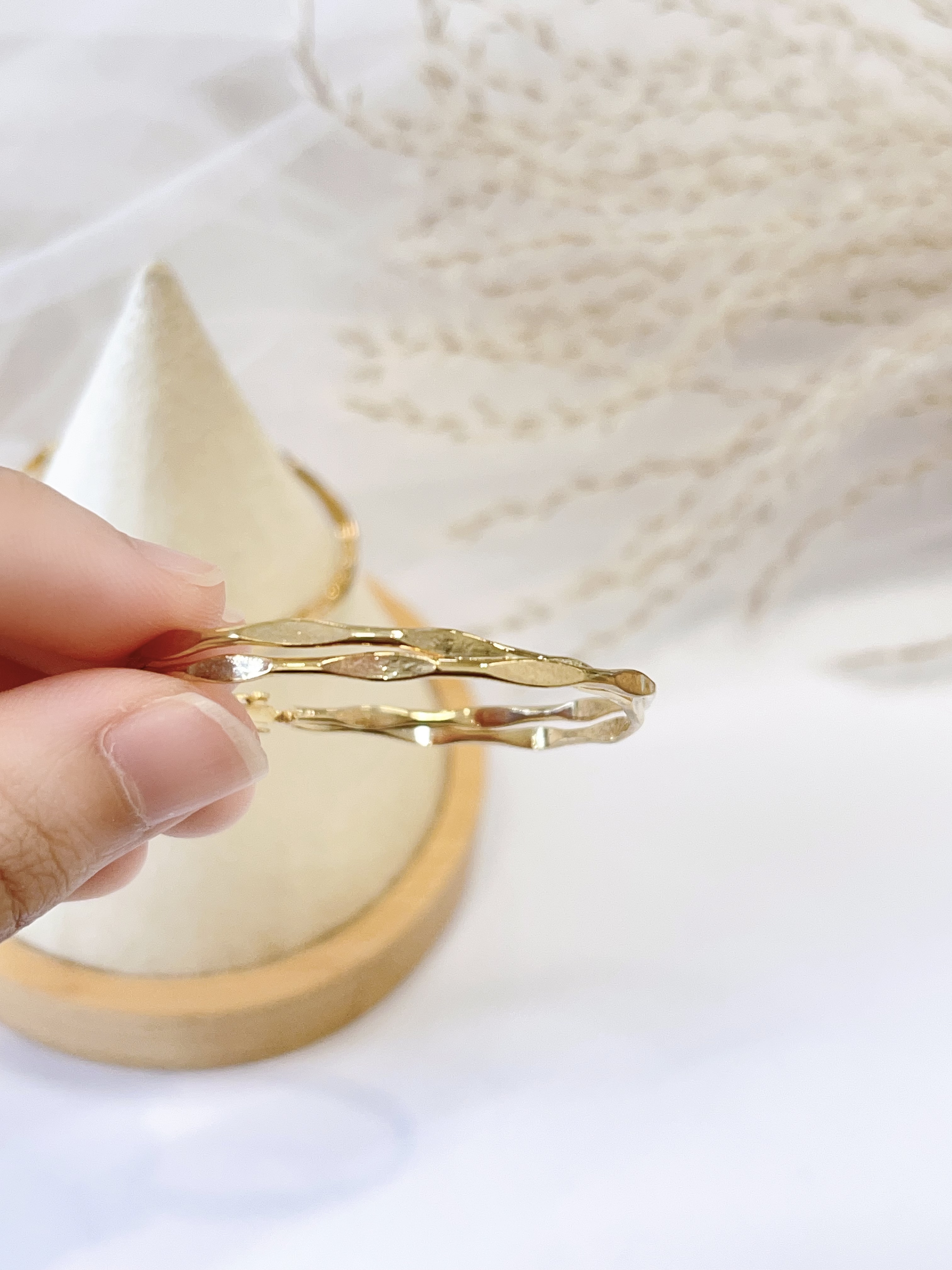 小众百搭切面耳圈耳环