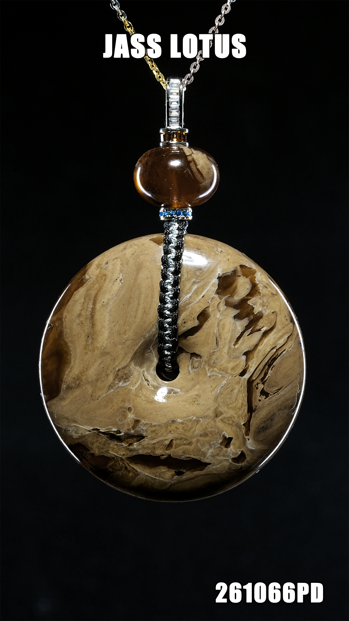 緬甸天然琥珀根蜜溶洞珀平安扣吊墜