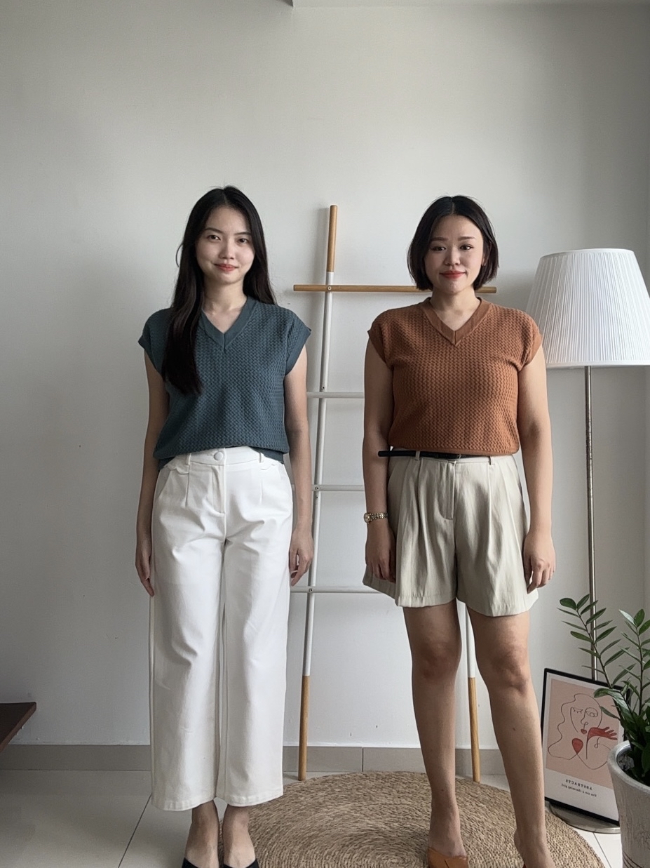 T4174 V Neck Knit Top - 3 Colors 