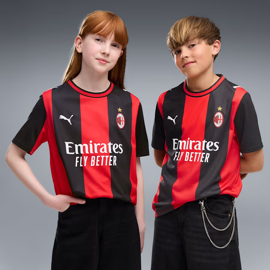 🔴紅黑條紋美學 Puma AC Milan AC米蘭 2026-27 主場童裝球迷版球衣 (可加印字章) 784124